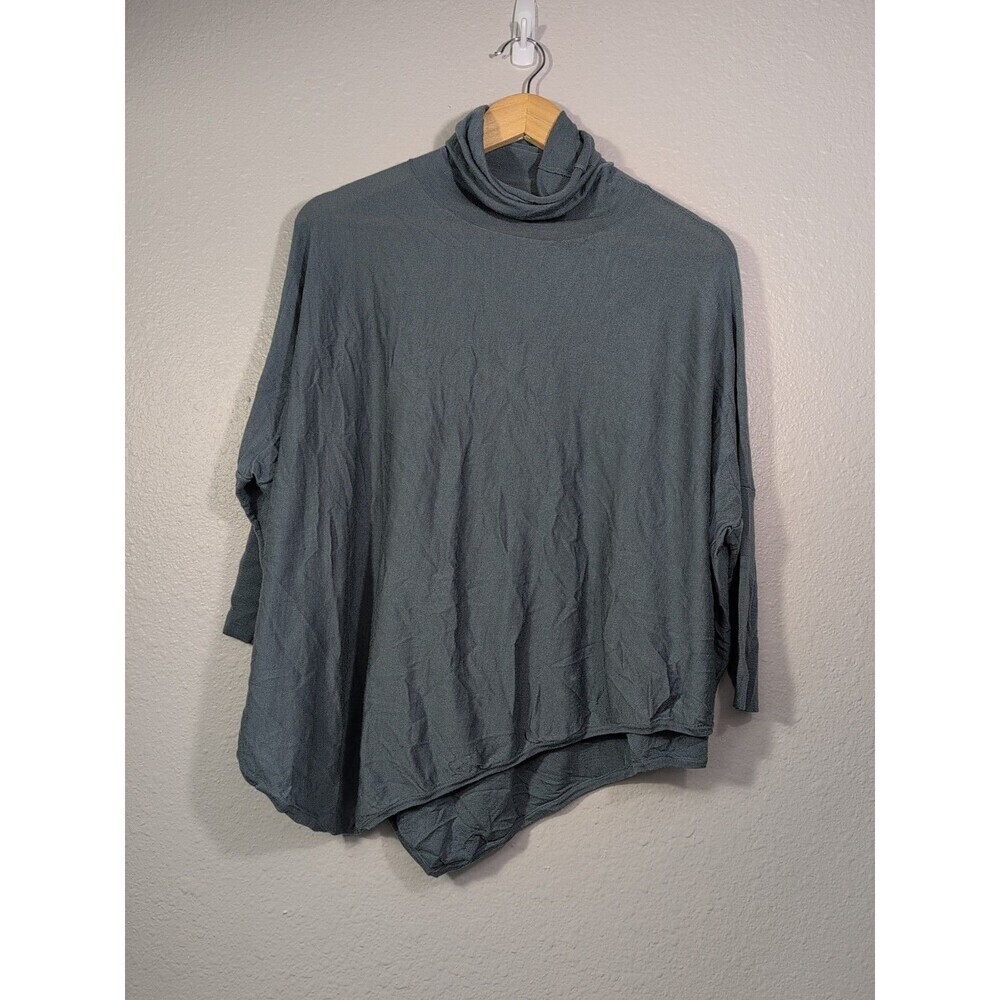 HEMISPHERE Women's Sweater Pullover‎ Wool Size XS Gray Blue Asymmetrical 127